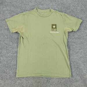 US Army Shirt Men Small Green Military Personal Courage Graphic Tee Short Sleeve